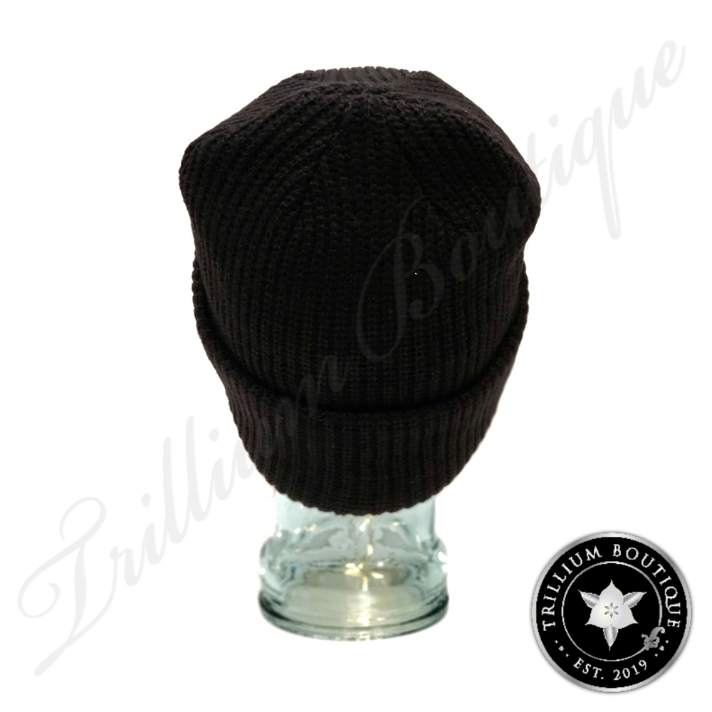 Tommy Hilfiger Unisex Black Cuffed Logo Hat OS - Picture 5 of 5